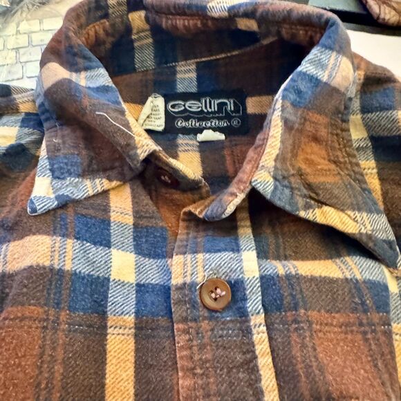 Vintage Cellini flannel XL size, 100% cotton, made in Taiwan R.O.C. WPL tag. - Picture 2 of 12